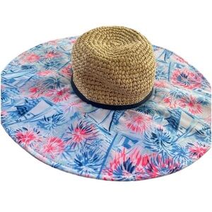 Lilly Pulitzer Sea To Shining Sea Floral Straw Sun Hat